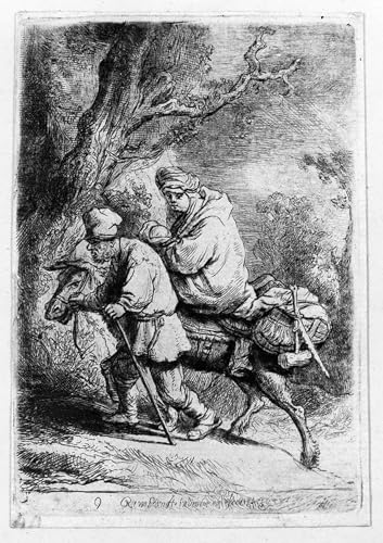 PMEFGJDPE Berühmte Gemälde Poster Kunstdrucke Porträts Wandkunst die Flucht nach Ägypten von Rembrandt Van Rijn Leinwand Ölgemälde für Heimtextilien 60x90cm PMEFGJDPE Berühmte Gemälde Poster Kunstdrucke Porträts Wandkunst die Flucht nach Ägypten von Rembrandt Van Rijn Leinwand Ölgemälde für Heimtextilien 60x90cm von PMEFGJDPE