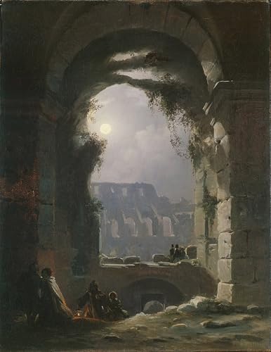 PMEFGJDPE Berühmte Gemälde Poster Wandbilder Gemalde Kunst Poster Das Kolosseum in der Nacht von Carl Gustav Carus Vintage Leinwandkunst für Schlafzimmer Home Decor 60x90cm PMEFGJDPE Berühmte Gemälde Poster Wandbilder Gemalde Kunst Poster Das Kolosseum in der Nacht von Carl Gustav Carus Vintage Leinwandkunst für Schlafzimmer Home Decor 60x90cm von PMEFGJDPE