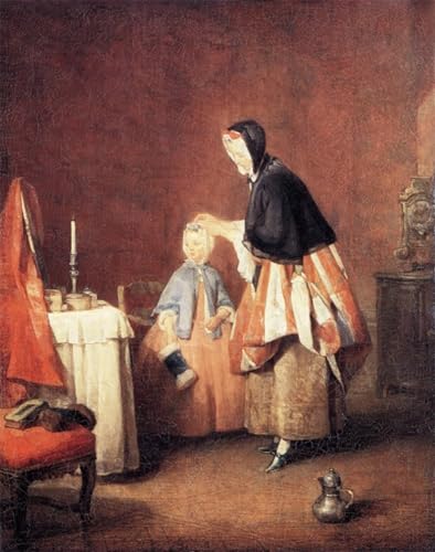 PMEFGJDPE Berühmte Gemälde Poster Wandbilder Gemalde Kunst Poster Der schminktisch von jean-baptiste-simeon chardin Vintage Leinwandkunst für Schlafzimmer Home Decor 60x90cm PMEFGJDPE Berühmte Gemälde Poster Wandbilder Gemalde Kunst Poster Der schminktisch von jean-baptiste-simeon chardin Vintage Leinwandkunst für Schlafzimmer Home Decor 60x90cm von PMEFGJDPE