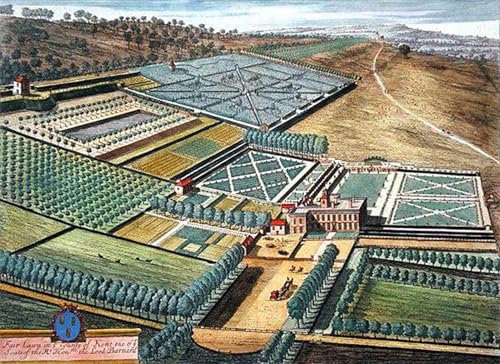 PMEFGJDPE Berühmte Gemälde Poster Wandbilder Gemalde Kunst Poster Fair Lawn in der Grafschaft von Leonard Knyff Vintage Leinwandkunst für Schlafzimmer Home Decor 60x90cm von PMEFGJDPE