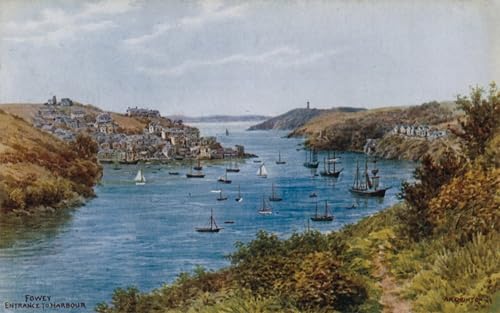 PMEFGJDPE Berühmte Gemälde Poster Wandbilder Gemalde Kunst Poster Fowey Eingang zum Hafen von Alfred Robert Quinton Vintage Leinwandkunst für Schlafzimmer Home Decor 60x90cm PMEFGJDPE Berühmte Gemälde Poster Wandbilder Gemalde Kunst Poster Fowey Eingang zum Hafen von Alfred Robert Quinton Vintage Leinwandkunst für Schlafzimmer Home Decor 60x90cm von PMEFGJDPE