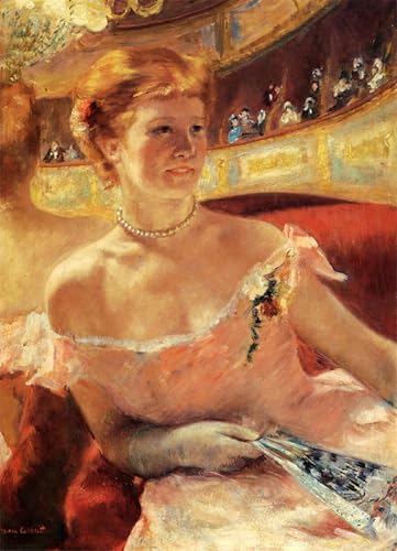 PMEFGJDPE Berühmte Gemälde Poster Wandbilder Gemalde Kunst Poster Frau mit Perlenkette in einer Loge Mary Cassatt Vintage Leinwandkunst für Schlafzimmer Home Decor 60x90cm PMEFGJDPE Berühmte Gemälde Poster Wandbilder Gemalde Kunst Poster Frau mit Perlenkette in einer Loge Mary Cassatt Vintage Leinwandkunst für Schlafzimmer Home Decor 60x90cm von PMEFGJDPE