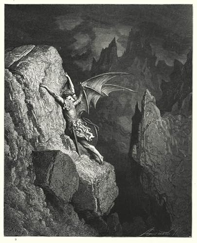 PMEFGJDPE Berühmte Gemälde Poster Wandbilder Gemalde Kunst Poster Illustration von für Miltons paradise lost book ii lines von gustave dore Vintage Leinwandkunst für Schlafzimmer Home Decor 60x90cm PMEFGJDPE Berühmte Gemälde Poster Wandbilder Gemalde Kunst Poster Illustration von für Miltons paradise lost book ii lines von gustave dore Vintage Leinwandkunst für Schlafzimmer Home Decor 60x90cm von PMEFGJDPE