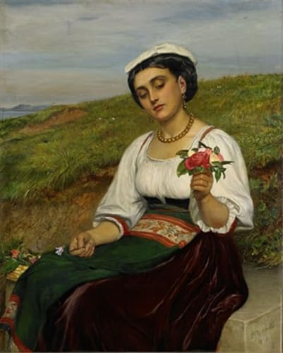 PMEFGJDPE Berühmte Gemälde Poster Wandbilder Gemalde Kunst Poster Junge Frau mit Blumen Charles Sillem Lidderdale Vintage Leinwandkunst für Schlafzimmer Home Decor 60x90cm PMEFGJDPE Berühmte Gemälde Poster Wandbilder Gemalde Kunst Poster Junge Frau mit Blumen Charles Sillem Lidderdale Vintage Leinwandkunst für Schlafzimmer Home Decor 60x90cm von PMEFGJDPE