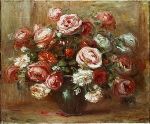 PMEFGJDPE Berühmte Gemälde Poster Wandbilder Gemalde Kunst Poster Rosenstilleben Von Pierre Auguste Renoir Vintage Leinwandkunst für Schlafzimmer Home Decor 60x90cm PMEFGJDPE Berühmte Gemälde Poster Wandbilder Gemalde Kunst Poster Rosenstilleben Von Pierre Auguste Renoir Vintage Leinwandkunst für Schlafzimmer Home Decor 60x90cm von PMEFGJDPE