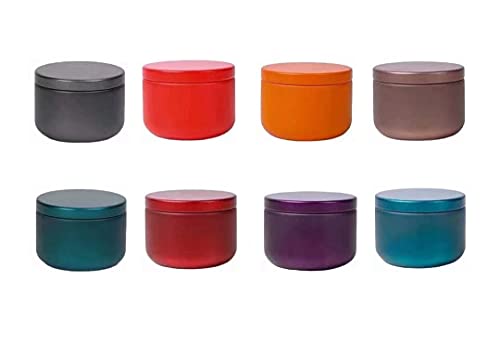 PMELCXD 8P Metall Mini Leere Teedosen, Bunte tragbare Leere Teedosen, geeignet für den Heimgebrauch Trockentee-Lagertanks, Süßigkeiten, Gewürze, Geschenke (Mehrfarbig) von PMELCXD