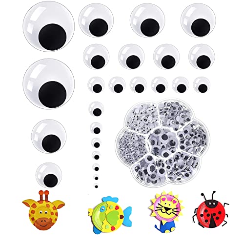 PMELCXD Selbstklebend Wackelaugen,820 PCS Selbstklebende Wackelaugen 4-12mm Mobile Augen für DIY Scrapbooking Spielzeuge Zubehör PMELCXD Selbstklebend Wackelaugen,820 PCS Selbstklebende Wackelaugen 4-12mm Mobile Augen für DIY Scrapbooking Spielzeuge Zubehör von PMELCXD