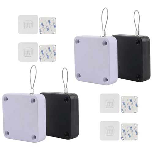 PMELCXD Automatischer Türschließer - Türschließer ohne Bohren, perfekt für innen und außen, ideal für schwere Türen - Praktische Türschließer Set mit Selbstklebehaken von PMELCXD