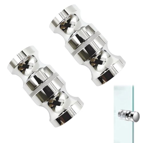 PMELCXD Duschtürgriffe Beidseitig 2 Stück, Duschtürknopf,Duschtür Griff – 2er Set, Aluminium Legierung, Edelstahloptik, mit Gummidichtung, 62x30mm, für Badezimmer PMELCXD Duschtürgriffe Beidseitig 2 Stück, Duschtürknopf,Duschtür Griff – 2er Set, Aluminium Legierung, Edelstahloptik, mit Gummidichtung, 62x30mm, für Badezimmer von PMELCXD