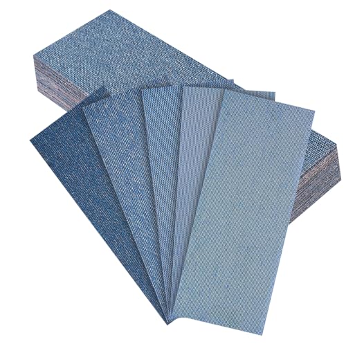PMIQSA 25 Stück Netz Schleifstreifen 80x230mm Klett, Profi-Keramik Schleifgitter, Schleifpapiere Körnung 60/80/120/180/240, Für Handschleifer Schwingschleifer und Handschleifblock von PMIQSA