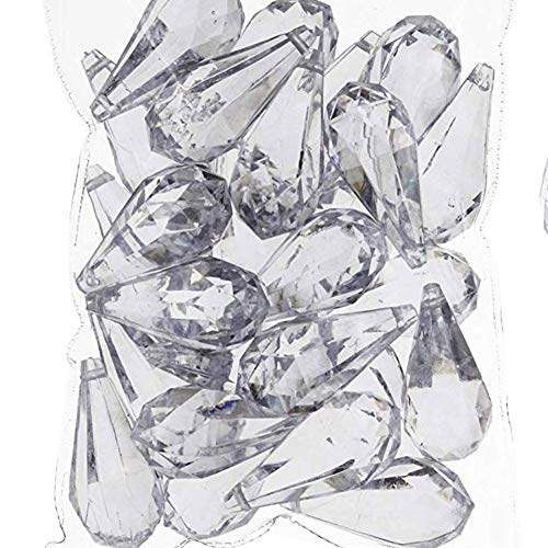 PMLAND Hängende Acrylkristalle 4,4 cm Regentropfen Tropfenform wie Diamantenhochzeit, ca. 37 Stück von PMLAND