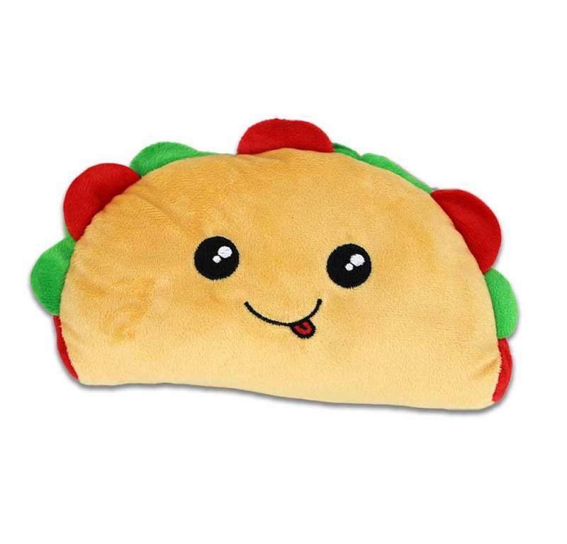 PMS Dekokissen Plüsch Taco mit niedlichem Gesicht - ca. 22 cm von PMS