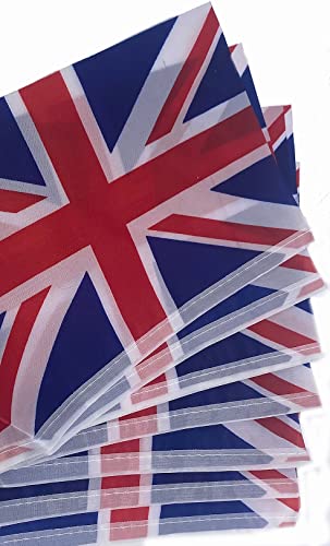 Wimpelkette mit Union Jack, 8 Stoffflaggen, 3,6 m lang, für Königinnenjubiläum, dekorative Party-Wimpelkette von PMS