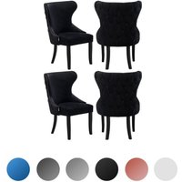 4er-Set Mayfair LUX-Esszimmerstühle aus Samt mit Holzbeinen – Esszimmerstuhl – Polsterstuhl – moderner Esszimmerstuhl – Schwarz 4er-Set Mayfair LUX-Esszimmerstühle aus Samt mit Holzbeinen – Esszimmerstuhl – Polsterstuhl – moderner Esszimmerstuhl – Schwarz von PN HOME