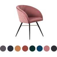 Einzelner Vittorio LUX-Esszimmerstuhl aus Samt mit Metallbeinen – Esszimmerstuhl – Polsterstuhl – moderner Esszimmerstuhl – Rosa Einzelner Vittorio LUX-Esszimmerstuhl aus Samt mit Metallbeinen – Esszimmerstuhl – Polsterstuhl – moderner Esszimmerstuhl – Rosa von PN HOME