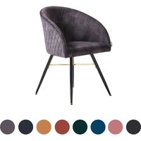 Einzelner Vittorio LUX-Esszimmerstuhl aus Samt mit Metallbeinen – Esszimmerstuhl – Polsterstuhl – moderner Esszimmerstuhl – Schwarz Einzelner Vittorio LUX-Esszimmerstuhl aus Samt mit Metallbeinen – Esszimmerstuhl – Polsterstuhl – moderner Esszimmerstuhl – Schwarz von PN HOME
