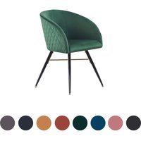 Einzelner Vittorio LUX-Esszimmerstuhl aus Samt mit Metallbeinen – Esszimmerstuhl – gepolstert Stuhl – moderner Esszimmerstuhl – Grün Einzelner Vittorio LUX-Esszimmerstuhl aus Samt mit Metallbeinen – Esszimmerstuhl – gepolstert Stuhl – moderner Esszimmerstuhl – Grün von PN HOME