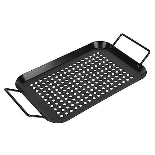 PNAJFUEL 1 Stück Antihaftbeschichtete Grillplatte Multifunktionale Grillpfanne Mit Zwei Henkeln Glatte Oberfläche Für Einfachesen Zubehör von PNAJFUEL