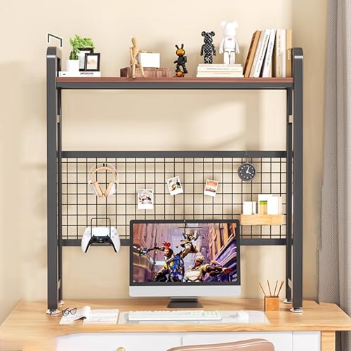 PNAJFUEL Desktop-Bücherregal, Arbeitsplatten-Bücherregal, Über Schreibtischregalen, 1-Lagiges Verstellbares Tisch-Bücherregal, Schreibtisch-Organizer Für Wohnheime/a/95X20X89Cm von PNAJFUEL