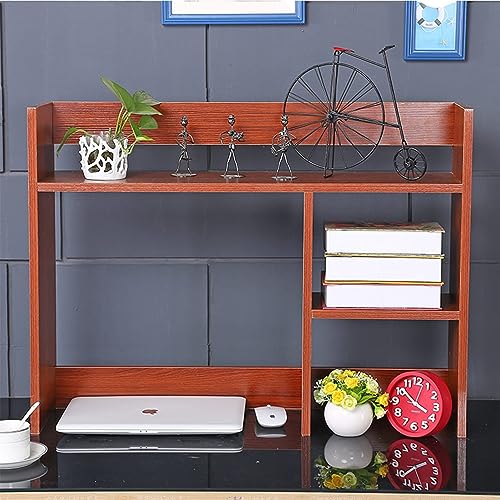 PNAJFUEL Desktop-Bücherregal, Kleines Desktop-Bücherregal, Büro-Aufbewahrungsregal, Schreibtisch-Desktop-Aufbewahrungsregal Aus Massivem Holz/Walnut/120X20X60Cm von PNAJFUEL