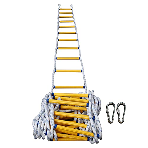 PNAJFUEL Strickleiter, Flucht-Seilleiter Notfall Feuer Fluchtleitern Mit Haken Flammenbeständisicherheits-Seilleiter/3 Meters/10Ft von PNAJFUEL
