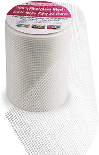 PNBLAECE Glasfaser-Gewebeband Selbstklebend, Fiberglas Stoff Maschen Band Gewebe Rolle, Reparaturband zum Füllen von Rissen und Fugen in Wänden, Gitterrißbrücke -20 cm X 25 m(8″X 82′) von PNBLAECE