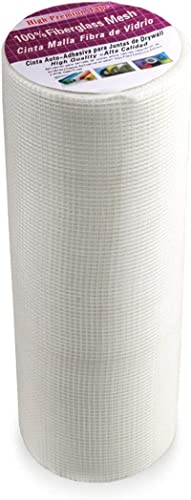 PNBLAECE Glasfaser-Gewebeband Selbstklebend, Fiberglas Stoff Maschen Band Gewebe Rolle, Reparaturband zum Füllen von Rissen und Reparieren Fugen in Wänden, Gitterrißbrücke -30 cm X 25 m(12″X 82′) von PNBLAECE