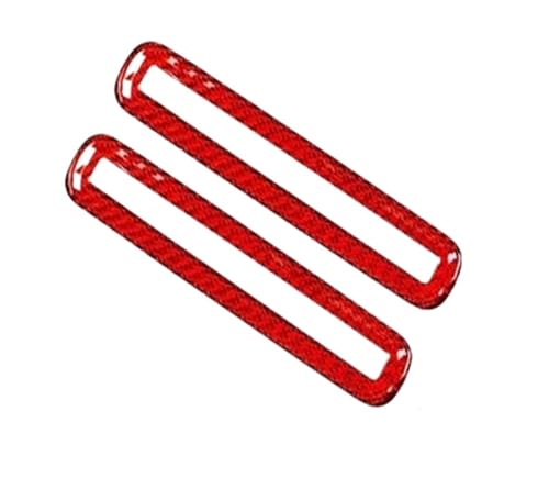 PNESHGTT Aufkleber for die Klimaanlage im Auto aus echtem Hartkohlefaser, kompatibel mit Ford Mustang 2024, Zubehör(Red) von PNESHGTT