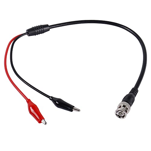 PNGKNYOCN 1.5 Fuß BNC Q9 zum doppelten Alligator Clip Test Kabel Probe Führt Oszilloskop Test für Oszilloskop, Signal Generatoren, Videoüberwachung (0.5M) von PNGKNYOCN