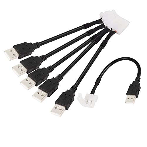 PNGKNYOCN 10 mm USB-LED-Lichtleisten-Anschluss USB auf 2-polig, 10 mm breit, lötfreier Lichtstreifen-Clip für 3528 5050 LED-Lichtstreifen (6er-Pack) von PNGKNYOCN