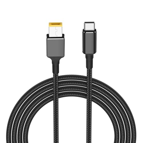 PNGKNYOCN 100W USB C auf Slim Tip Laptop-Ladekabel, USB-C Stecker auf quadratischen Tip Adapter Schnelllade-Stromkabel für Ultrabooks, Notebooks und mehr（1.8M） von PNGKNYOCN