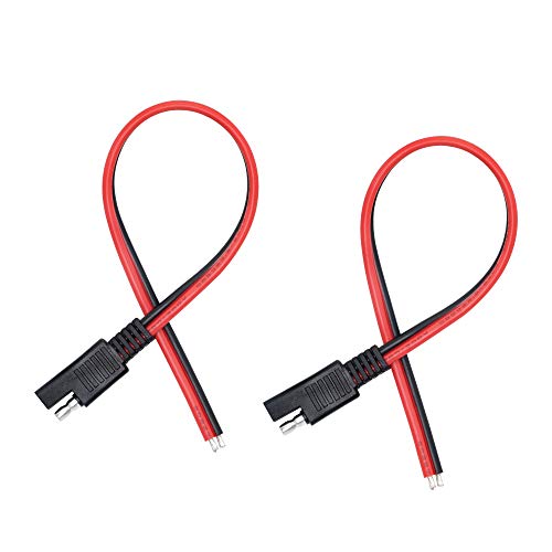 PNGKNYOCN 12V SAE Stecker,0.3M/1FT 14AWG SAE Anschlusskabel Einzelstecker Schnellkupplung Trennstecker Verlängerungskabel für Motorräder, Autos, Traktoren (2 Stück) von PNGKNYOCN