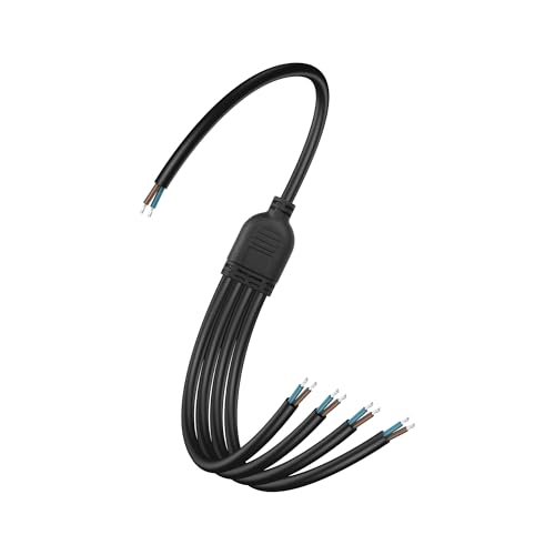 PNGKNYOCN 2 Draht Y Splitter Pigtail Kabel,17AWG 2 * 1.0mm² 1 bis 4 Weg LED Splitter Verlängerungskabel für Innen Außen LED Streifen Lichter（0.5M） von PNGKNYOCN