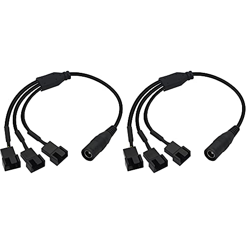 PNGKNYOCN 35 cm 5,5 x 2,1 mm DC-Stecker auf 3 x 3-poligen oder 4-poligen Computer PC Gehäuselüfter Power Splitter Adapterkabel PNGKNYOCN 35 cm 5,5 x 2,1 mm DC-Stecker auf 3 x 3-poligen oder 4-poligen Computer PC Gehäuselüfter Power Splitter Adapterkabel von PNGKNYOCN