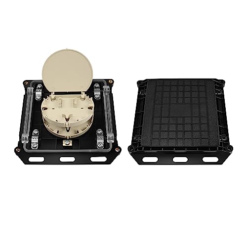 PNGKNYOCN Glasfaser-Anschlussdose, 2 in 2 out Glasfaser-Spleißbox, Mini Small Square Type 12 Core Fiber Optic Outdoor Waterproof Protection Box PNGKNYOCN Glasfaser-Anschlussdose, 2 in 2 out Glasfaser-Spleißbox, Mini Small Square Type 12 Core Fiber Optic Outdoor Waterproof Protection Box von PNGKNYOCN