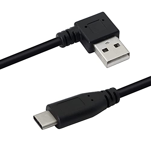 PNGKNYOCN Rechtwinkliges kurzes USB-Kabel, 25 cm 90 Grad USB 2.0 (Typ A) Stecker auf USB 3.1 (Typ C) Stecker Lade- und Datensynchronisierungskabel von PNGKNYOCN
