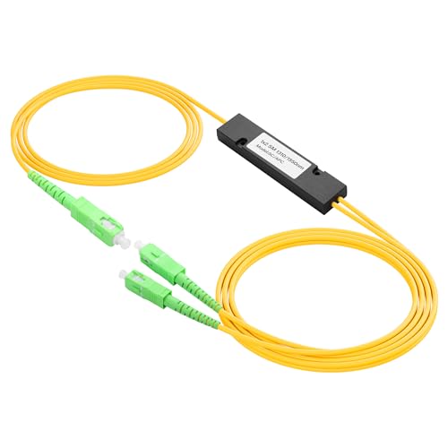 PNGKNYOCN SC APC Faseroptischer Splitter, SC/APC 1x2 FBT Singlemode Faseroptischer Splitter für faseroptisches Kommunikationssystem, Faseroptisches LAN（Gesamtlänge: 2M） von PNGKNYOCN