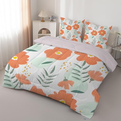 Blumen Bettdecke 155x220 4 Jahreszeiten, Moderner StilDrucken Bettdecke ohne Bezug, Bequeme und Weiche Ganzjahresdecke, Moderner Stil Muster Waschbar Schlafdecke mit 2 Kissenbezüge 80x80 cm, A239 Blumen Bettdecke 155x220 4 Jahreszeiten, Moderner StilDrucken Bettdecke ohne Bezug, Bequeme und Weiche Ganzjahresdecke, Moderner Stil Muster Waschbar Schlafdecke mit 2 Kissenbezüge 80x80 cm, A239 von PNHCL