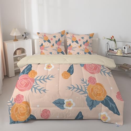 PNHCL Anlage Bettdecke 135x200 4 Jahreszeiten, Blumen Bettdecke ohne Bezug, Bequeme und Weiche Ganzjahresdecke, Moderner Stil Muster Waschbar Schlafdecke mit 2 Kissenbezüge 80x80 cm, A202 PNHCL Anlage Bettdecke 135x200 4 Jahreszeiten, Blumen Bettdecke ohne Bezug, Bequeme und Weiche Ganzjahresdecke, Moderner Stil Muster Waschbar Schlafdecke mit 2 Kissenbezüge 80x80 cm, A202 von PNHCL