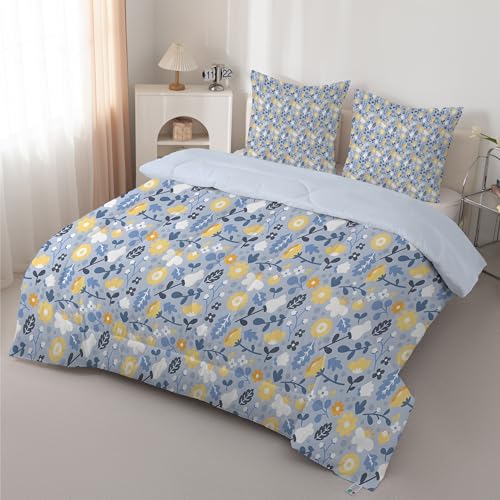 PNHCL Anlage Bettdecke 135x200 4 Jahreszeiten, Blumen Bettdecke ohne Bezug, Bequeme und Weiche Ganzjahresdecke, Moderner Stil Muster Waschbar Schlafdecke mit 2 Kissenbezüge 80x80 cm, A227 PNHCL Anlage Bettdecke 135x200 4 Jahreszeiten, Blumen Bettdecke ohne Bezug, Bequeme und Weiche Ganzjahresdecke, Moderner Stil Muster Waschbar Schlafdecke mit 2 Kissenbezüge 80x80 cm, A227 von PNHCL