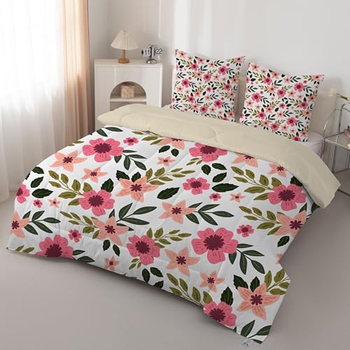 PNHCL Anlage Bettdecke 155x220 4 Jahreszeiten, Blumen Bettdecke ohne Bezug, Bequeme und Weiche Ganzjahresdecke, Moderner Stil Muster Waschbar Schlafdecke mit 2 Kissenbezüge 80x80 cm, A237 PNHCL Anlage Bettdecke 155x220 4 Jahreszeiten, Blumen Bettdecke ohne Bezug, Bequeme und Weiche Ganzjahresdecke, Moderner Stil Muster Waschbar Schlafdecke mit 2 Kissenbezüge 80x80 cm, A237 von PNHCL