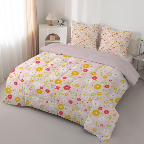 PNHCL Anlage Bettdecke 200x200cm, Blumen Bettdecke ohne Bezug, Bequeme und Weiche Ganzjahresdecke, Moderner Stil Muster Waschbar Schlafdecke mit 2 Kissenbezüge 80x80 cm, A234 PNHCL Anlage Bettdecke 200x200cm, Blumen Bettdecke ohne Bezug, Bequeme und Weiche Ganzjahresdecke, Moderner Stil Muster Waschbar Schlafdecke mit 2 Kissenbezüge 80x80 cm, A234 von PNHCL