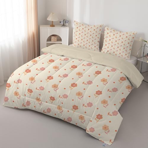 PNHCL Anlage Bettdecke 200x200cm, Blumen Bettdecke ohne Bezug, Bequeme und Weiche Ganzjahresdecke, Moderner Stil Muster Waschbar Schlafdecke mit 2 Kissenbezüge 80x80 cm, A236 PNHCL Anlage Bettdecke 200x200cm, Blumen Bettdecke ohne Bezug, Bequeme und Weiche Ganzjahresdecke, Moderner Stil Muster Waschbar Schlafdecke mit 2 Kissenbezüge 80x80 cm, A236 von PNHCL
