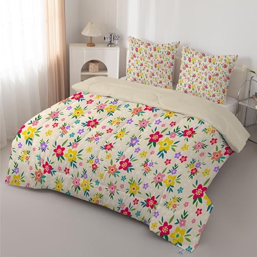 PNHCL Blumen Bettdecke 155x220 4 Jahreszeiten, Pflanzendrucke Bettdecke ohne Bezug, Bequeme und Weiche Ganzjahresdecke, Moderner Stil Muster Waschbar Schlafdecke mit 2 Kissenbezüge 80x80 cm, A228 PNHCL Blumen Bettdecke 155x220 4 Jahreszeiten, Pflanzendrucke Bettdecke ohne Bezug, Bequeme und Weiche Ganzjahresdecke, Moderner Stil Muster Waschbar Schlafdecke mit 2 Kissenbezüge 80x80 cm, A228 von PNHCL