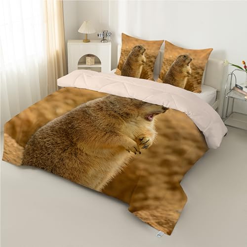 PNHCL Murmeltier Bettdecke 200x200cm - Lustige Tiere Druck Bettdecke Ohne Bezug Nutzbar, modern Steppdecke Quilt 4 Jahreszeiten für Teenager Jungen Mädchen Raumdekoration LQ-112 PNHCL Murmeltier Bettdecke 200x200cm - Lustige Tiere Druck Bettdecke Ohne Bezug Nutzbar, modern Steppdecke Quilt 4 Jahreszeiten für Teenager Jungen Mädchen Raumdekoration LQ-112 von PNHCL