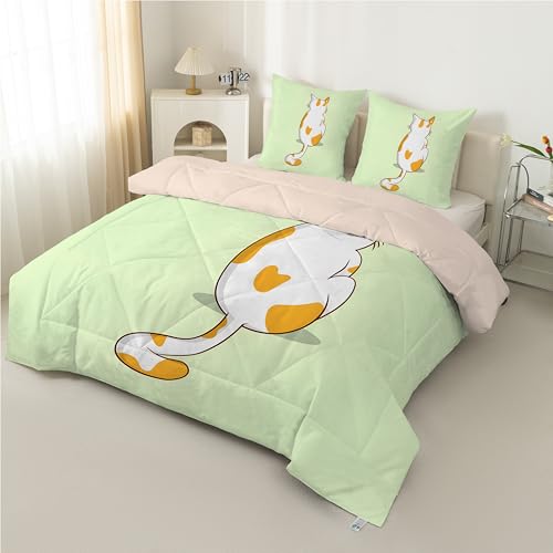 PNHCL Süße Katze Bettdecke 155x220 - Haustier Druck Bettdecke Ohne Bezug Nutzbar, Karikatur Steppdecke Quilt 4 Jahreszeiten für Teenager Jungen Mädchen Raumdekoration LQ-48 PNHCL Süße Katze Bettdecke 155x220 - Haustier Druck Bettdecke Ohne Bezug Nutzbar, Karikatur Steppdecke Quilt 4 Jahreszeiten für Teenager Jungen Mädchen Raumdekoration LQ-48 von PNHCL