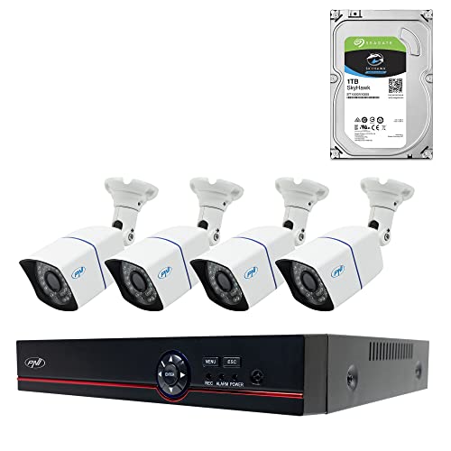 AHD Videoüberwachungskit PNI House PTZ1500 5MP - DVR und 4 Außenkameras und HDD 1TB enthalten von PNI