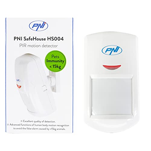 Kabelloser PIR-Sensor PNI SafeHouse HS004 Haustierimmunität (max. 15kg) für Sicherheitsalarmsysteme von PNI