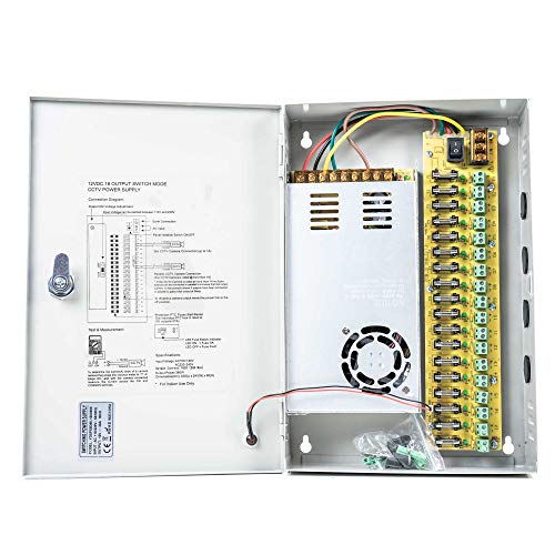 Netzteil CCTV PNI STC30A in Metallbox 12V-30A 18 Ausgänge von PNI