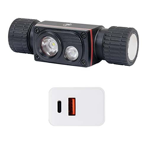 PNI Adventure F80 Dual-LED-Stirnlampe, 1000 lm, 6 W, 2200 mAh, IP68, inklusive CHG300-Netzteil von PNI